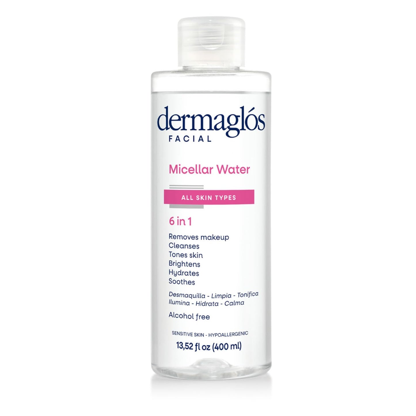 Dermaglos Micellar Water for All Skin Types Even Sensitive | All In 1 Hydrating Facial Cleanser & Makeup Remover, Brightening, Soothing, Gentle Face Toner | Alcohol-Free Formula | 13.52 Fl Oz-BrightBean Baby