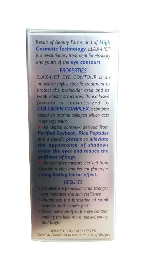 Suisse Clinica Della Bellezza Elax HCT Collagen Complex Eye Contour Firming Serum From Italy, 0.3 Oz.-BrightBean Baby