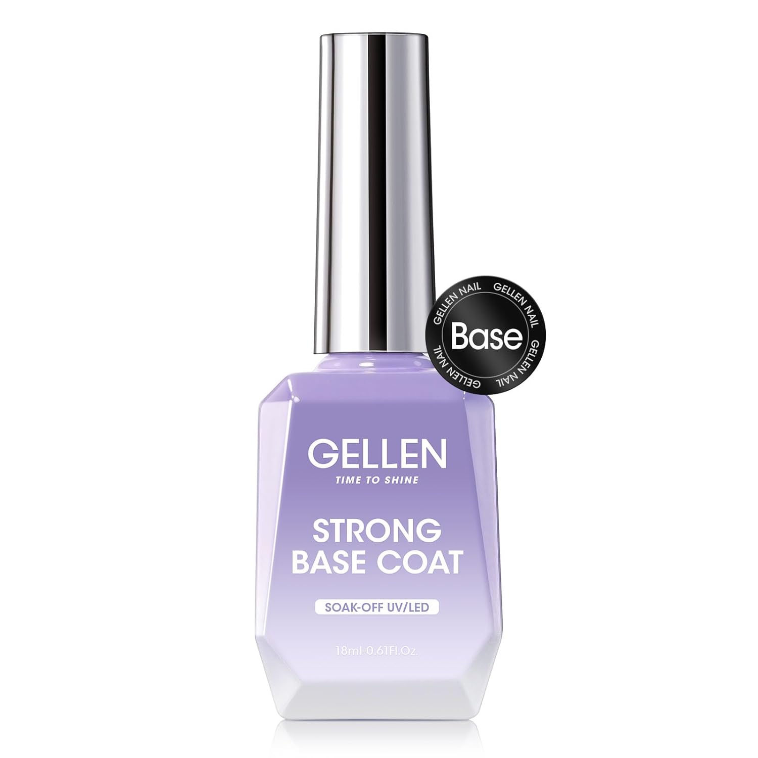 Gellen Gel Base Coat, 18 ml No Wipe Base Coat, Soak Off Nail Lamp Base Gel Polish, Upgraded Smooth Formula for Nail Salon at Home-BrightBean Baby