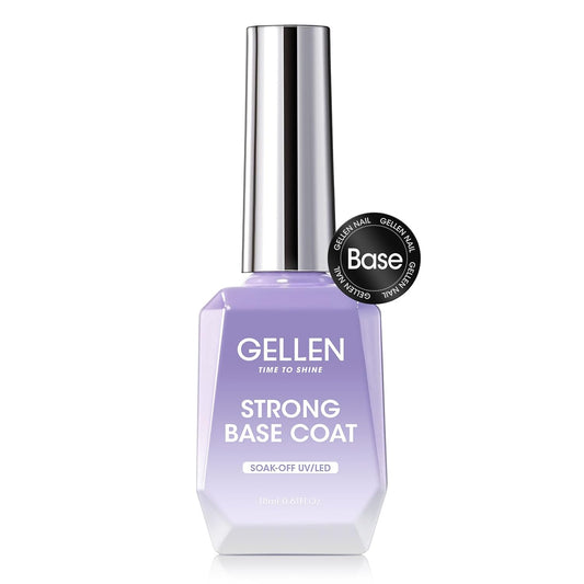 Gellen Gel Base Coat, 18 ml No Wipe Base Coat, Soak Off Nail Lamp Base Gel Polish, Upgraded Smooth Formula for Nail Salon at Home-BrightBean Baby