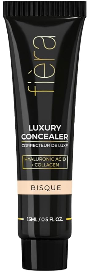 Fièra Luxury Concealer with Anti-Aging - All Day Coverage for Dark Circles, Fine Lines, Wrinkles & Spots - Bisque, 0.5 Ounce-BrightBean Baby