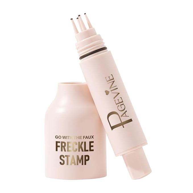 Freckle Stamp Pen, Fake Freckle Stamp Makeup Tool, Faux Freckle Stamp with Quick Dry 5-Point Multi-Prong Soft Tip, Waterproof & Long Lasting Lifelike Sunkissed Face Freckle Makeup (1# Light)-BrightBean Baby