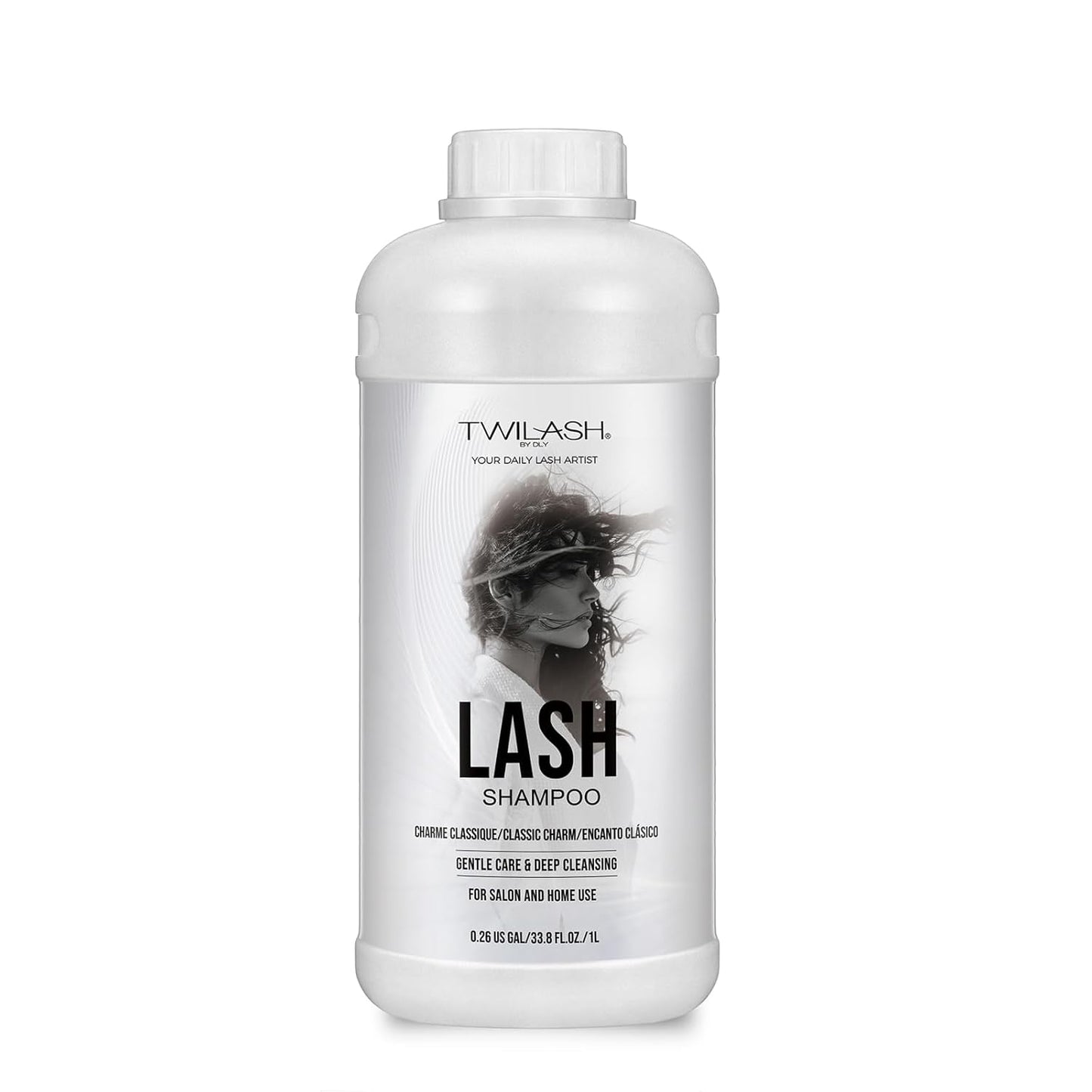 Lash Shampoo Bulk, Eyelash Cleanser for Extensions 1 Liters, Safe Makeup Remover, Non-irritating or Burning Formula Eyelid Foaming Cleanser for Professional Salon and Home Use (Classic Charm-1L)-BrightBean Baby