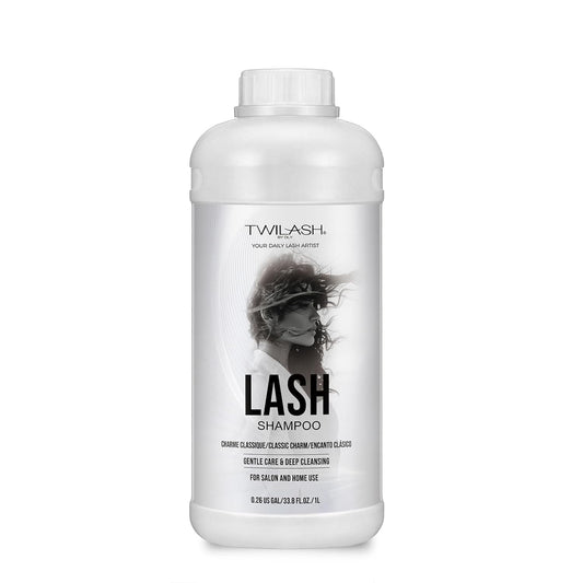 Lash Shampoo Bulk, Eyelash Cleanser for Extensions 1 Liters, Safe Makeup Remover, Non-irritating or Burning Formula Eyelid Foaming Cleanser for Professional Salon and Home Use (Classic Charm-1L)-BrightBean Baby