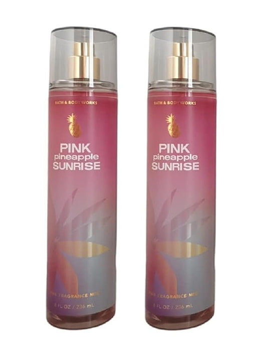 Bath and Body Works Pink Pineapple Sunrise Fine Fragrance Mist - Value Pack Lot of 2 (Pink Pineapple Sunrise)-BrightBean Baby