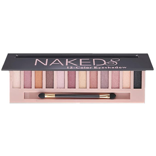BestLand 12-Color Nude Eyeshadow Palette - Natural Nude Matte & Shimmer Glitter Pigment Eye Shadow Palette Set - Waterproof Smokey Professional Beauty Makeup Kit (B Shimmer)