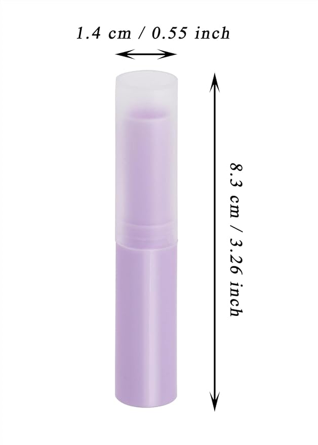 0.14oz Empty Flavored Lip Balm Container Tubes Plastic Homemade Moisturizing Lip Stick with Caps Bulk Fit for Women Adult DIY Making Supplies, 25 Count (Purple)-BrightBean Baby