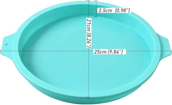 Newk Silicone Round Cake Mold, 4 Packs 8 Inch Silicone Disc Like Mold for Layer Cakes, Cheese Cakes, Rainbow Cakes and Resin Coasters – 8”
