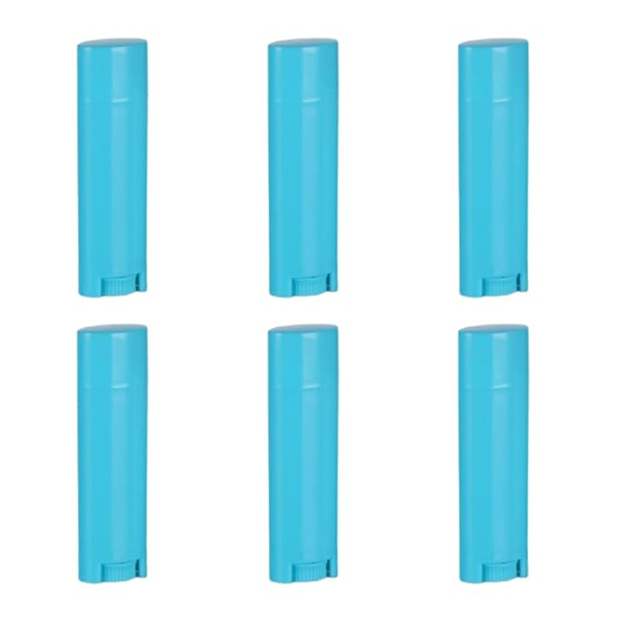 5ml 100Pcs Empty Oval Deodorant Lip balm Tubes Containers Twist-up Refillable Containers for Lipstick,Chapstick,Homemade Lip balm,DIY Deodorants(Sky Blue)-BrightBean Baby