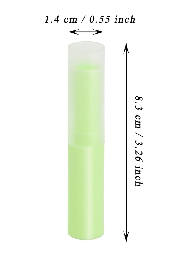 0.14oz Empty Flavored Lip Balm Container Tubes Plastic Homemade Moisturizing Lip Stick with Caps Bulk Fit for Women Adult DIY Making Supplies, 25 Count (Green)-BrightBean Baby