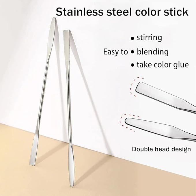 Acrylic Cosmetic Makeup Palette, 2 Pack Makeup Mixing Palette, Foundation Palette with Spatula Tool for Nail Art Eye Shadow Eyelash Makeup Professional Pigment Blending-BrightBean Baby