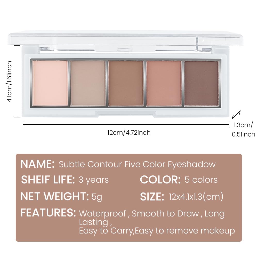 AMY'S DIARY Matte Nude Brown Beige Eye Shadow Palette Makeup, Natural Tones Eyeshadow Palette Nude Taupe Eye Shadows, for Woman Long Lasting Delanci bronzed mocha palette (#02)-BrightBean Baby