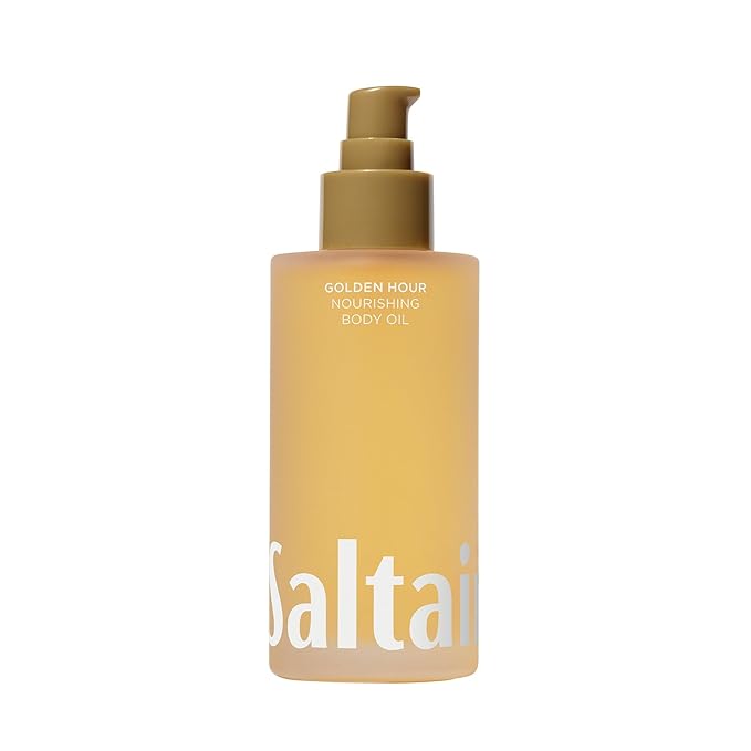 Saltair Body Oil. Luxurious Golden Hour After Shower and Bath Oil Moisturizer for Women and Men. Botanical, Non-Greasy, and Well-Absorbing Lotion for Hydrating Dry Skin. 4oz Pump Bottle-BrightBean Baby