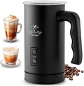 Zulay 4-in-1 Milk Frother & Steamer – Hot & Cold Foam Maker, Milk Warmer & Chocolate Stir – Automatic Temp Control, Nonstick Double-Wall Stainless Steel Jug, Auto Shut Off, 360° Base – Aero Black