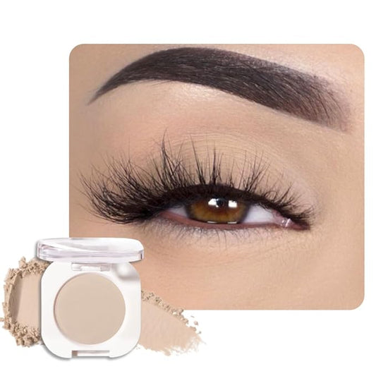 Light Nude Single Matte Eyeshadows Makeup, Neutral Powde Eye Shadow for Women, Skin Singles Matte Eyeshadow Palette Pigmented Waterproof, sombras para ojos, Blendable, Girls Eyeshadow Gift 06-BrightBean Baby