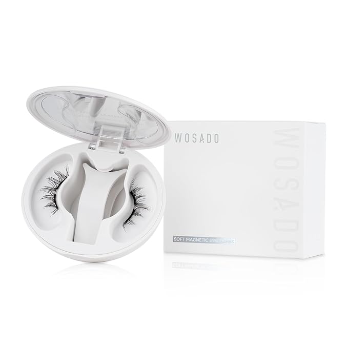 Soft Magnetic Eyelashes Kit with Applicator, No.12 Iris Black, Reusable Glue-free Wispy Magnetic Lashes, Cruelty-free False Lashes, Waterproof, Lightweight, Suit for Heavy Makeup-BrightBean Baby