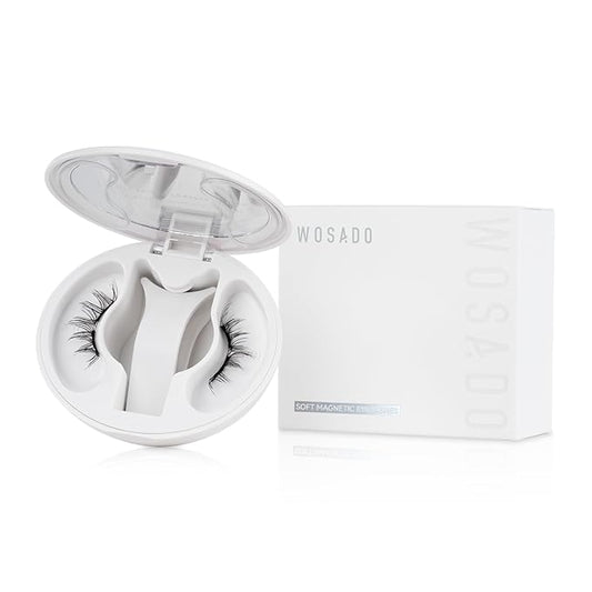 Soft Magnetic Eyelashes Kit with Applicator, No.12 Iris Black, Reusable Glue-free Wispy Magnetic Lashes, Cruelty-free False Lashes, Waterproof, Lightweight, Suit for Heavy Makeup-BrightBean Baby