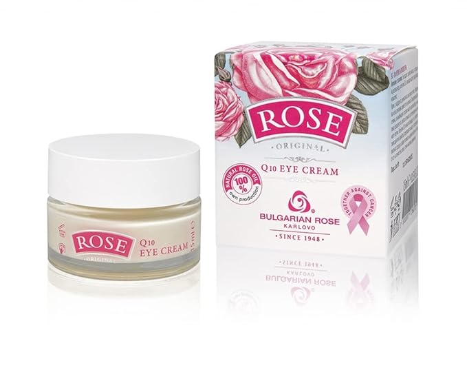 Rose Bulgarian Eye Cream with Natural Oil for Dark Spots and Puffiness, Under Eye Cream for Wrinkles and Bags, Water Anti Aging Eye Cream Helps Improve Dryness-BrightBean Baby