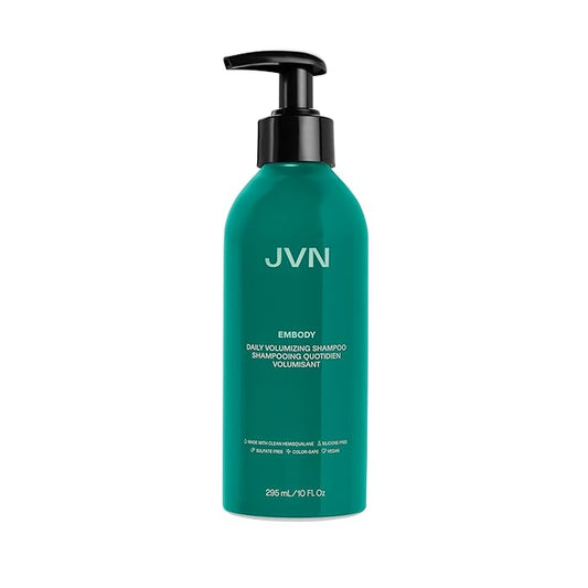 JVN Embody Volumizing Shampoo, Clean, Volume-Boosting Shampoo for All Hair Types, Clarifying, Adds Fullness and Restores Shine, Sulfate-Free, 10 Fluid Ounces-BrightBean Baby