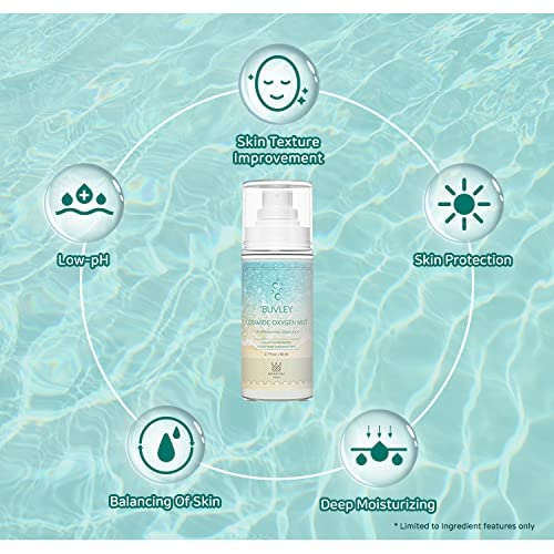 Ceramide Oxygen Face Mist | Low pH, Vegan, Cruelty Free | Hydrating Refreshing Soothing Facial Mist Spray with Antioxidants 2.7 Fl Oz (3)-BrightBean Baby