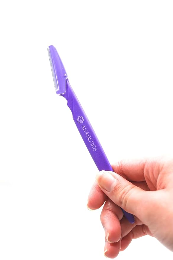 ARABESKS Dermaplaning Tool, 3ct | Dermaplane, Face Razors for Women, Eyebrow Razor, Facial Razor, Dermaplaning Razor, Womens Face Razor Peach Fuzz Remover, Eyebrow Trimmer-BrightBean Baby