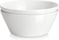 MALACASA Serving Bowls, 105 OZ Large Salad Bowls Set of 2, Porcelain White Bowls for Kitchen, Large Bowl for Salad, Soup, Pho and Fruit, Ceramic Serving Bowls for Party, Microwave Safe, Series Regular