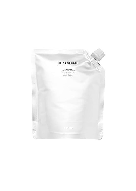 Grown Alchemist Hand Cream REFILL Pouch: Vanilla, Orange Peel. Non-Greasy Moisturizer that Soothes and Softens Hands, 500ml-BrightBean Baby