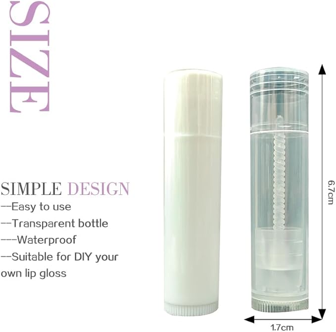 50 Lip Balm Container Kit with Filling Tray and Spatula, Round Tube Refillable Empty Tube 3 Colors, 0.15 oz, BPA Free, for DIY Homemade Lipstick Lipstick (50 black kits,)-BrightBean Baby