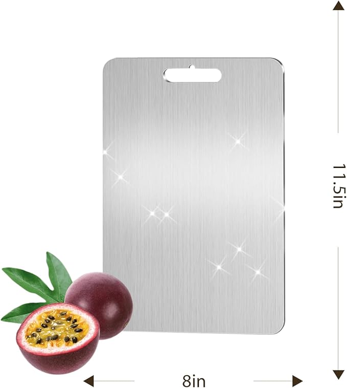 100% Pure Titanium Cutting Boards for Kitchen Suitable for restaurant and home food Meat &Vegetable &Pizza Can be Washed in a Dishwasher Safe Tabla Para Picar Para Cocina (11.5"Lx8"W)