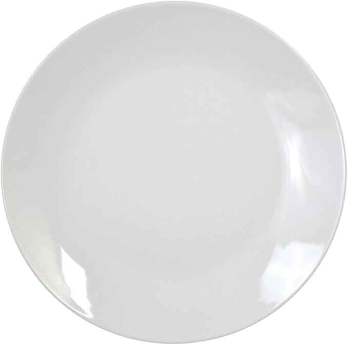 Festcool 2X14-inch Porcelain Circular Platters/Serving Plates, Platter, White, Stackable, Set of 2