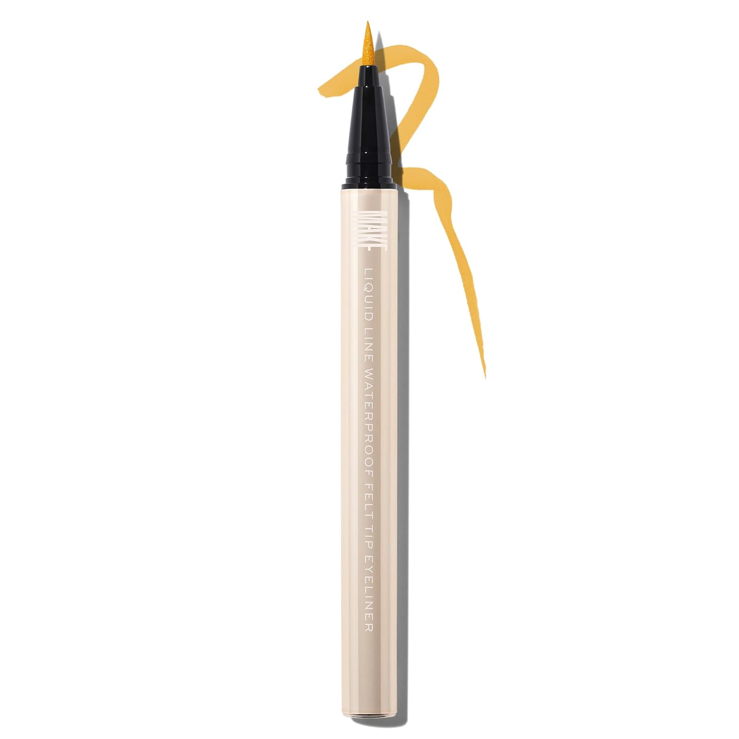 MAKE Beauty Liquid Line Waterproof Liquid Eyeliner Pen. Smudge-Proof Felt Tip for Precise Application of Lines, Wings, and Graphics. Long Lasting Eye Liner - Shade, Sundown-BrightBean Baby