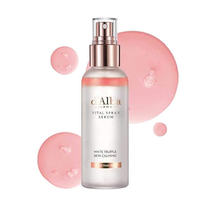 d'alba Piedmont Italian White Truffle Vital Spray Serum, Vegan Skin Care, Calming and Hydrating Facial Mist for Red and Sensitive Skin, Glow Serum, Surfactant Free, All in One, Korean Skin Care-BrightBean Baby