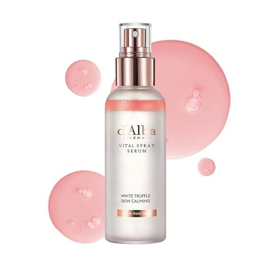 d'alba Piedmont Italian White Truffle Vital Spray Serum, Vegan Skin Care, Calming and Hydrating Facial Mist for Red and Sensitive Skin, Glow Serum, Surfactant Free, All in One, Korean Skin Care-BrightBean Baby
