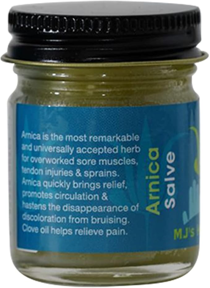MJ’s Herbals Arnica Salve | Organic, Maximum Strength, Immediate Relief for Sore Muscles & Feet | Bruise Recovery, Fantastic Massage & After Yoga Balm | No Parabens, No Synthetics (1 oz)-BrightBean Baby