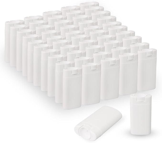 100PCS 15ML White Empty Oval Deodorant Lip Lipstick Balm Tubes Containers for DIY Homemade Crayon Chapstick Holder-BrightBean Baby