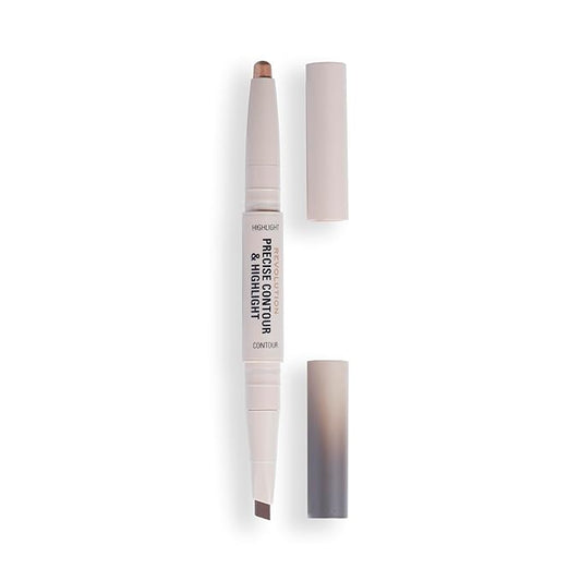 Revolution Beauty, Precise Contour & Highlight Stick, All-In-One Face Makeup Product, Highly Blendable with Matte Finish, Vegan & Cruelty-Free, Light-BrightBean Baby