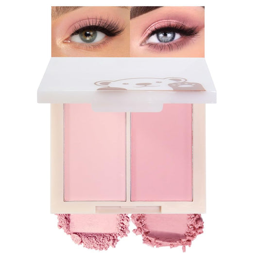 AMY'S DIARY Matte Eyeshadow, Lavender Pink Eyeshadow, Ultra-fine Lightweight Powder, Multiuse Blendable Eye shadow and Blush Makeup, Daily Matte Warm Tone Eyes Makeup, Half Pink (02#)-BrightBean Baby