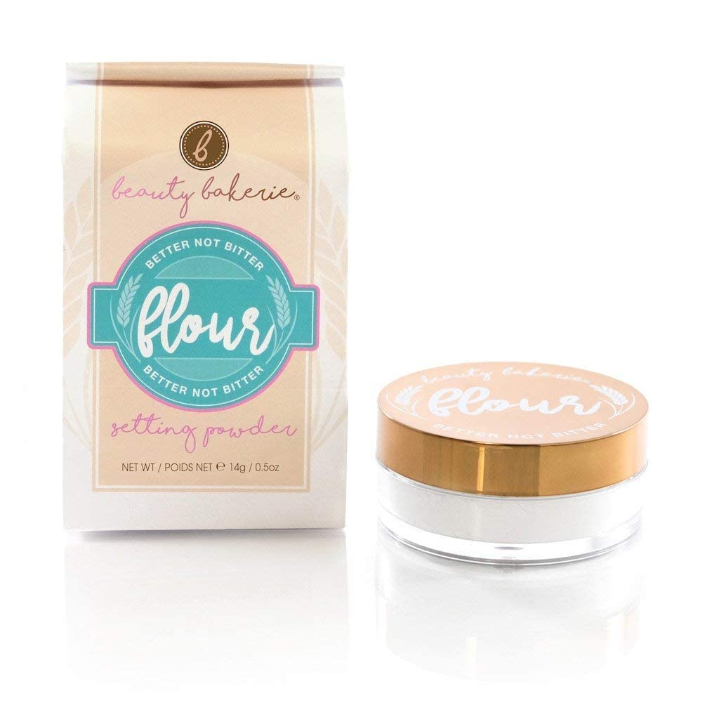 Beauty Bakerie Flour Setting Powder for Foundation, Loose Face Powder Makeup, Perfect for Oily Skin, Long-Lasting Matte Finish, Ideal for Baking and Blurring, 0.5oz, Rice (White)-BrightBean Baby