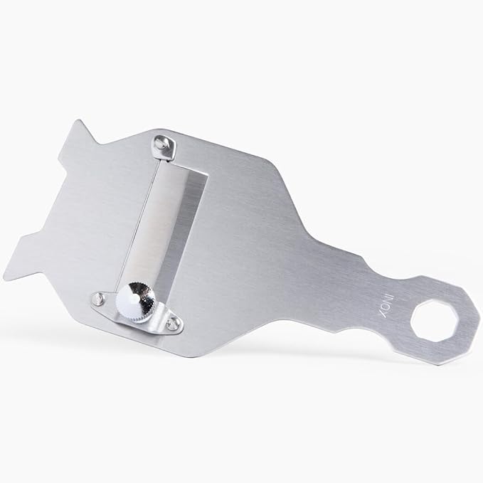 Urbani Truffles Stainless Steel Truffle Slicer Shaver - Premium Cheese Shaver for Hard Cheese, Mushroom, Chocolate, Garlic & More, Kitchen Handheld Manual Slicer with Adjustable Blade, Food Shredder