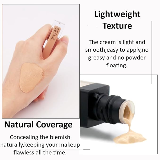 Liquid Concealer Makeup - Natural Coverage & Highly Pigmented Lightweight Concealers 6.5ml (06)-BrightBean Baby