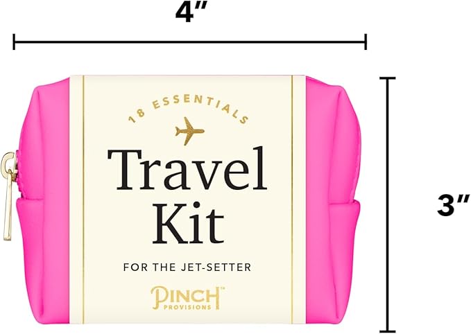 Pinch Provisions Travel Kit, includes 18 Must-Have Emergency Essential Items for Travelling, Ideal Road Trip or Airport Gift for Friends, Family & Peers, Portable Pouch-BrightBean Baby