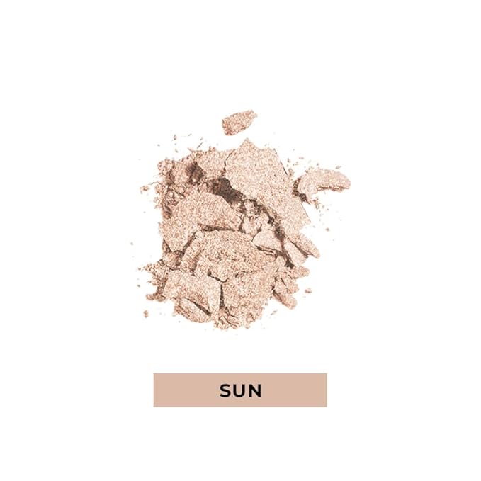 LAMEL Glow Highlighter: Face Make Up & Contour Palette in Deep, Vibrant Colors - Natural Shimmer - Compact Size & Perfect for Travel - Cruelty Free - 3.8gr/0.13 oz 402 (Sun)-BrightBean Baby