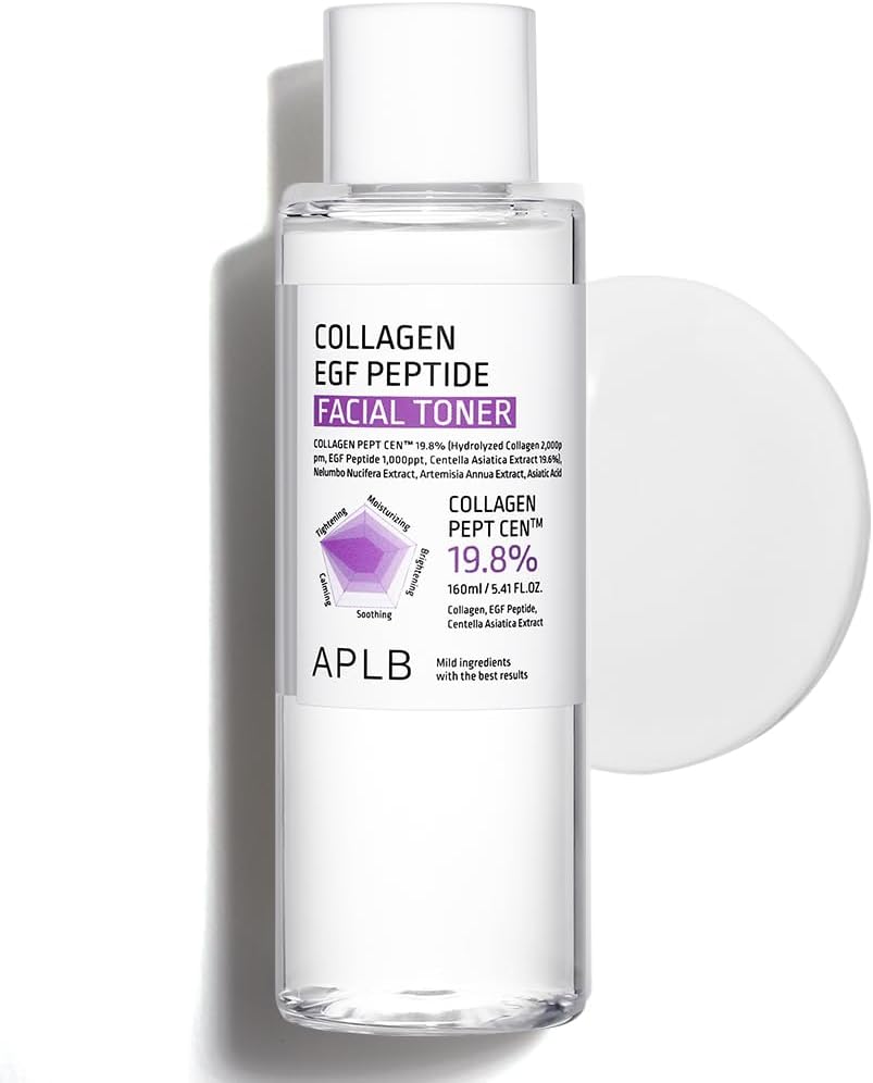 APLB Collagen EGF Peptide Facial Toner | Collagen PEPT CEN™ 19.8% 5.41 FL.OZ/Korean Skincare, Elasticity Care, Replenishing Moisture, Revitalize for Gentle and Improve Skin Texture-BrightBean Baby