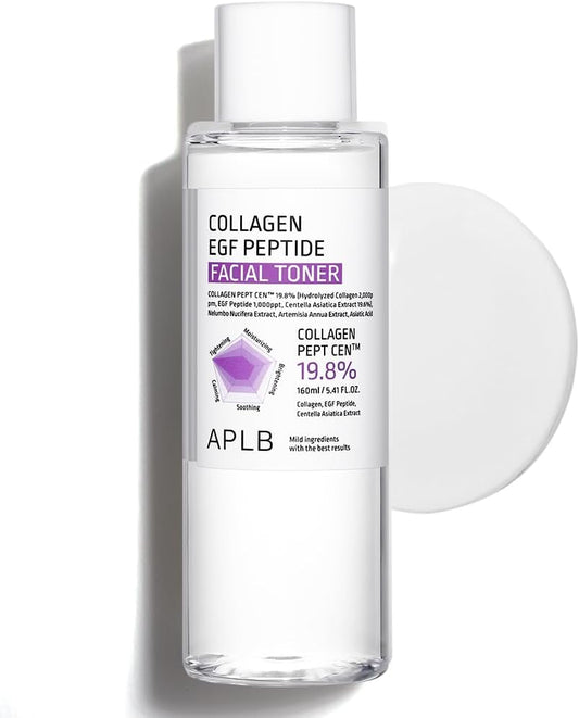 APLB Collagen EGF Peptide Facial Toner | Collagen PEPT CEN™ 19.8% 5.41 FL.OZ/Korean Skincare, Elasticity Care, Replenishing Moisture, Revitalize for Gentle and Improve Skin Texture-BrightBean Baby