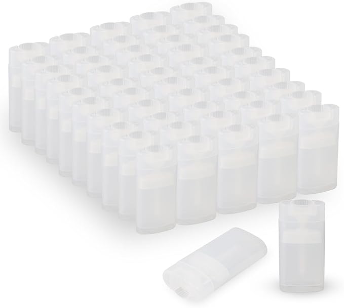 100PCS 15ML Transparent Empty Oval Deodorant Lip Lipstick Balm Tubes Containers for DIY Homemade Crayon Chapstick Holder-BrightBean Baby