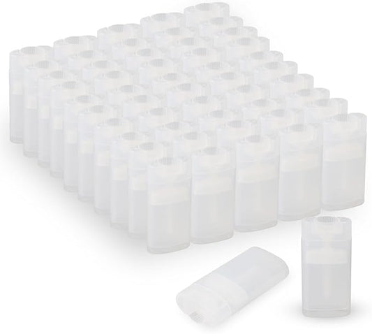 100PCS 15ML Transparent Empty Oval Deodorant Lip Lipstick Balm Tubes Containers for DIY Homemade Crayon Chapstick Holder-BrightBean Baby