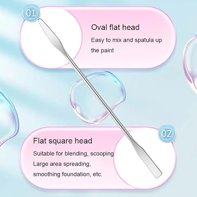 3 Pack Nail Art Palette with 3 Pcs Spatula Makeup Tray Foundation Mixing Palette Professional Cosmetic Stiring Tools for Women and Girls Liquid Foundation Lipstick Concealer-BrightBean Baby