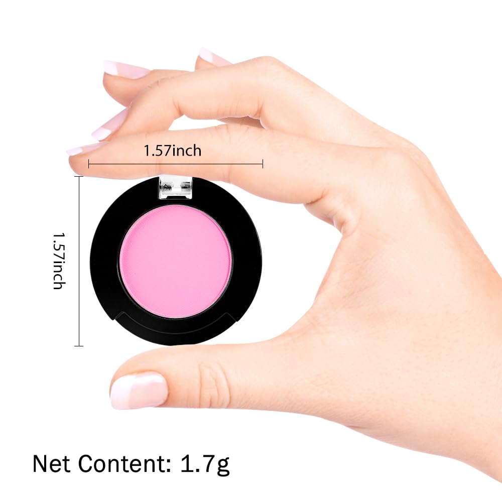 Monochrome Pressed Matte Eyeshadow Palette, Matte Pink Pressed Eyeshadow Waterproof Neutral Powder For Old Women, Mini Eyeshadow, Sombras Para Ojos, Talc, Paraben & Cruelty Free-BrightBean Baby