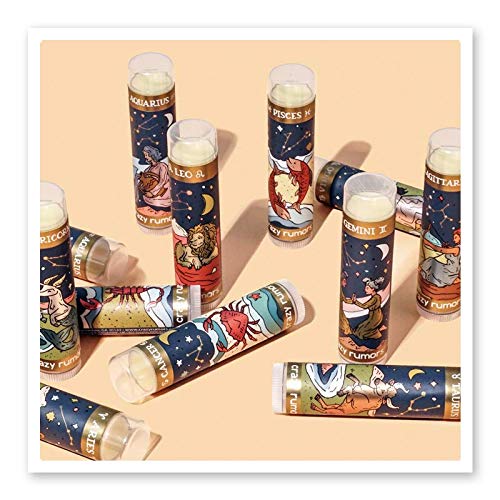 Crazy Rumors Gemini Zodiac All Natural, Plant Based Lip Balm to Moisturize and Nourish your Lips - Air Blend (Vanilla Cream, Fresh Berry and Botanical Lavender)-BrightBean Baby