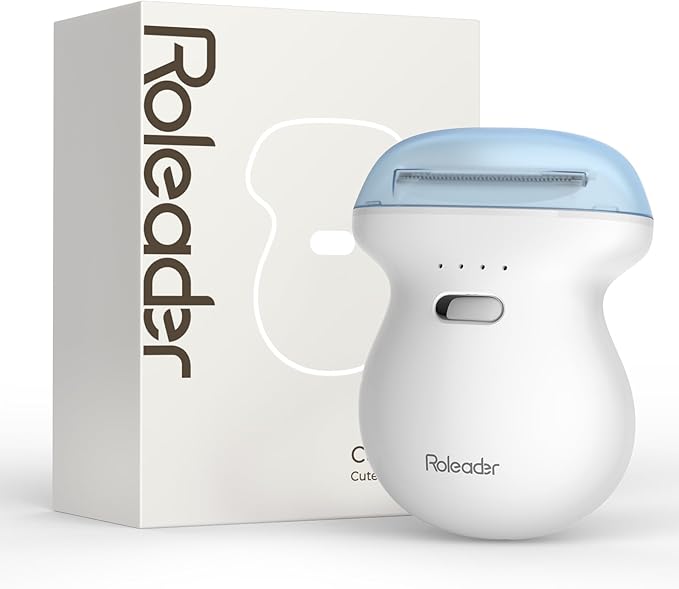 Mini Body Hair Trimmer for Travel, Womens Electric Shaver Type-C Rechargeable Hair Removal Razor with LED Display, Waterproof Wet/Dry Home Use, On-The-Go White-BrightBean Baby